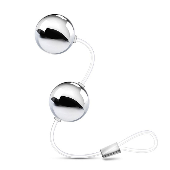 Серебристые вагинальные шарики B Yours Bonne Beads - анодированный пластик (ABS)
