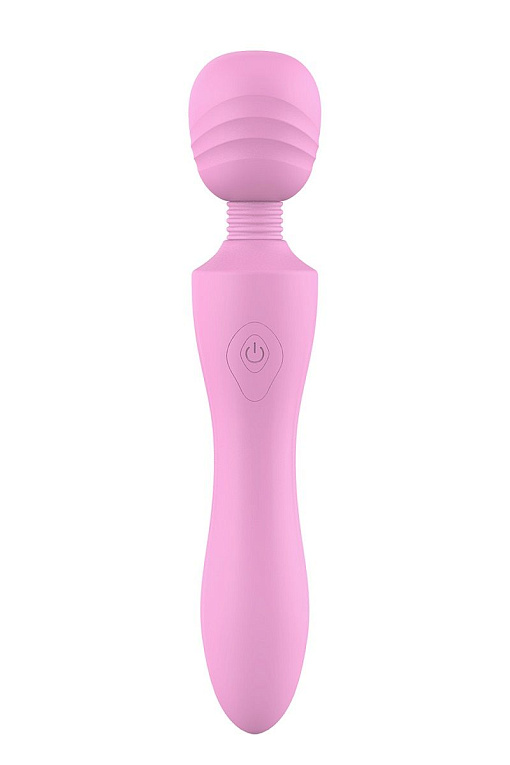 Розовый жезловый вибромассажер Pink Lady - 21,6 см. - анодированный пластик, силикон