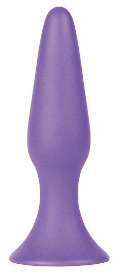 Фиолетовая анальная пробка Silky Buttplug Big Purple - 16 см.