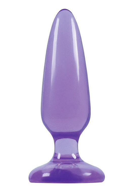 Малая фиолетовая анальная пробка Jelly Rancher Pleasure Plug Small - 10,2 см. - термопластичный эластомер (TPE)
