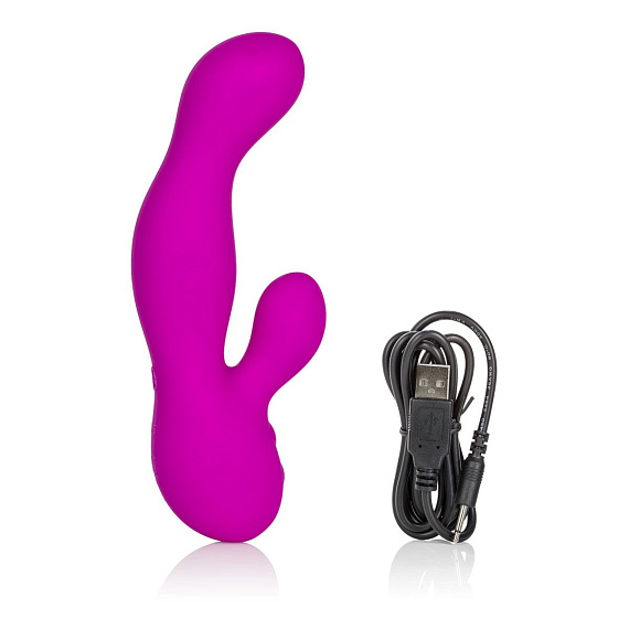 Фиолетовый вибромассажер для двойной стимуляции Vr5 - 16,5 см. - фото 5