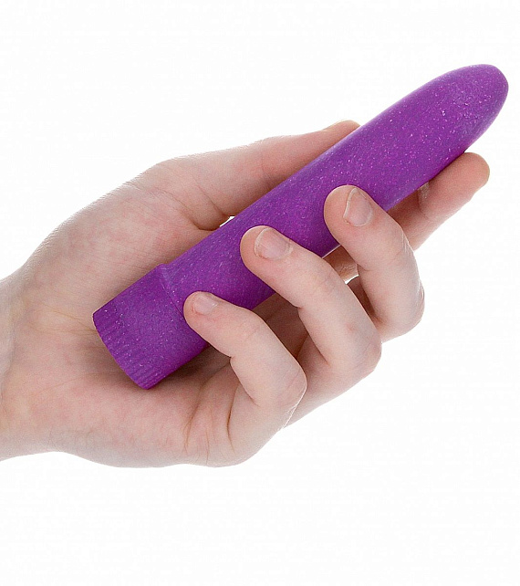 Фиолетовый вибратор 5.5  Vibrator Biodegradable - 14 см. - пластик