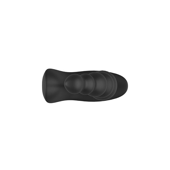 Черная анальная виброёлочка Anal Bead Vibrator с пультом ДУ - фото 6