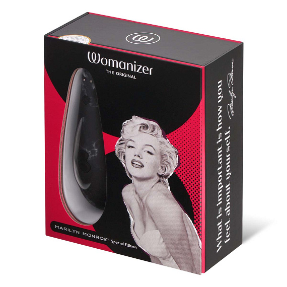 Черный бесконтактный клиторальный стимулятор Womanizer Marilyn Monroe Special Edition - фото 6