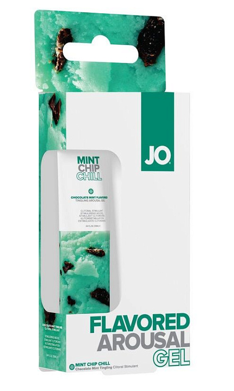 Стимулирующий клиторальный гель со вкусом мятного шоколада JO Mint Chip Chill - 10 мл. - 