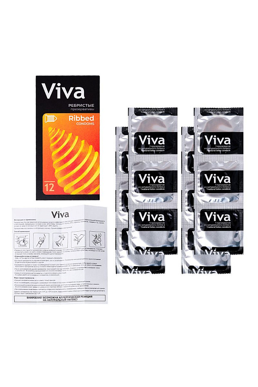 Ребристые презервативы VIVA Ribbed - 12 шт. - фото 6