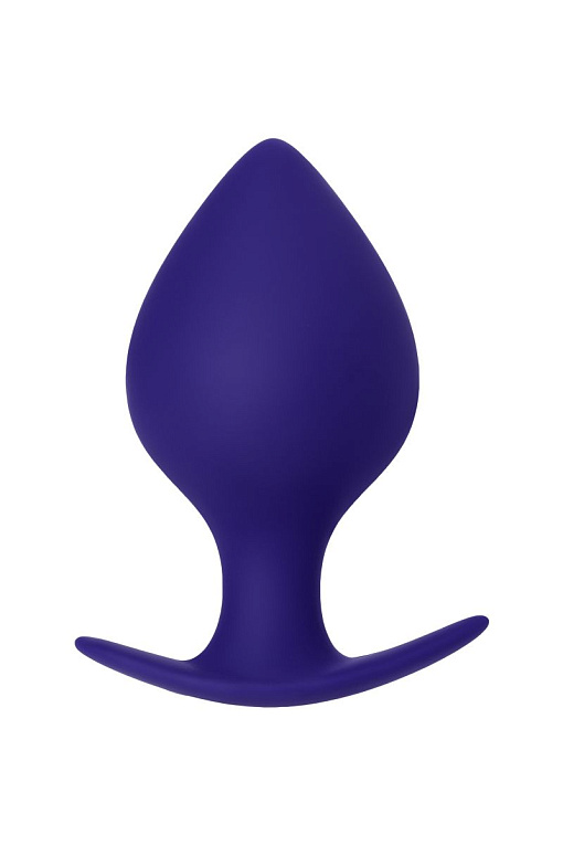 Фиолетовая силиконовая анальная пробка Glob - 10 см. от Intimcat