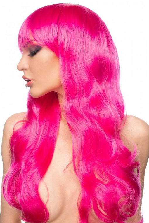 Ярко-розовый парик  Акэйн - 100% полиэстер