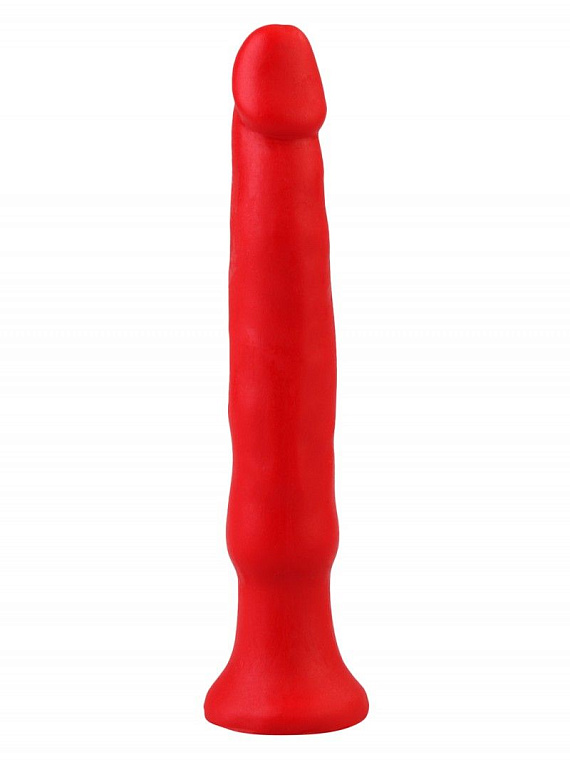 Красный анальный стимулятор без мошонки - 14 см. от Intimcat