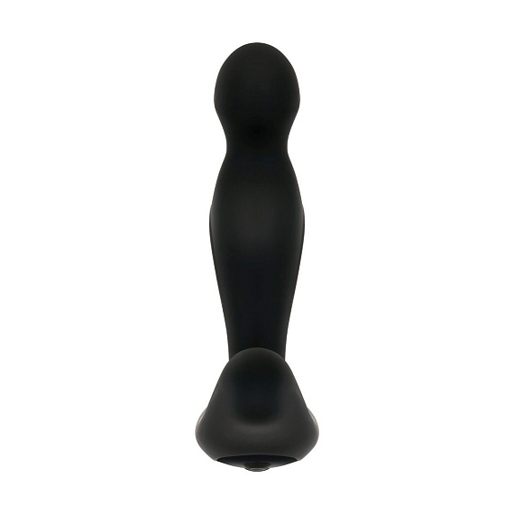 Черный вибростимулятор простаты Adam s Rotating P-spot Massager - 14,2 см. - силикон