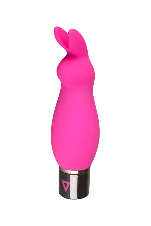 Розовый силиконовый вибратор Lil Rabbit с ушками - 13 см. - силикон