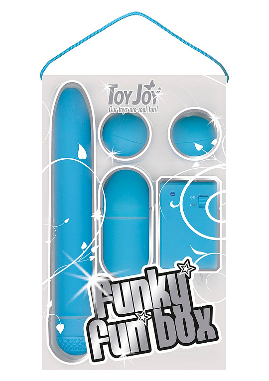 Набор голубых стимуляторов FUNKY FUN BOX - анодированный пластик (ABS)