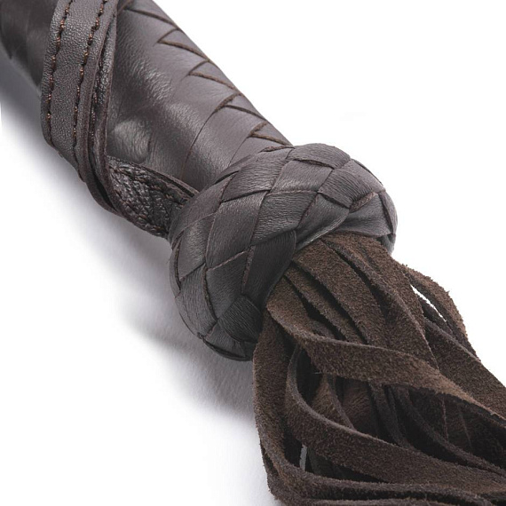 Коричневая кожаная плеть Brown Leather Flogger - 66 см. от Intimcat