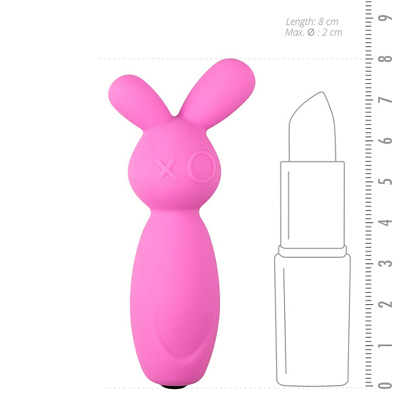 Розовый мини-вибратор Mini Bunny Vibe - 8 см. EDC Wholesale