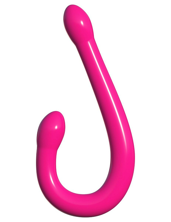 Розовый двусторонний гибкий фаллоимитатор Double Whammy - 43,8 см. от Intimcat