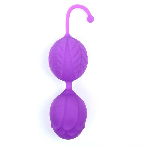 Фиолетовые вагинальные шарики «Оки-Чпоки» - силикон