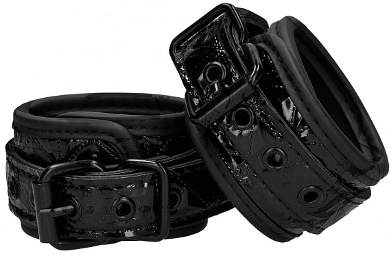 Черные наручники и наножники Luxury Hogtie от Intimcat