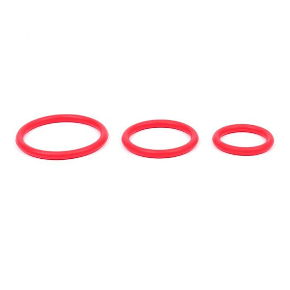 Набор из 3 красных эрекционных колец «Оки-Чпоки» Сима-Ленд