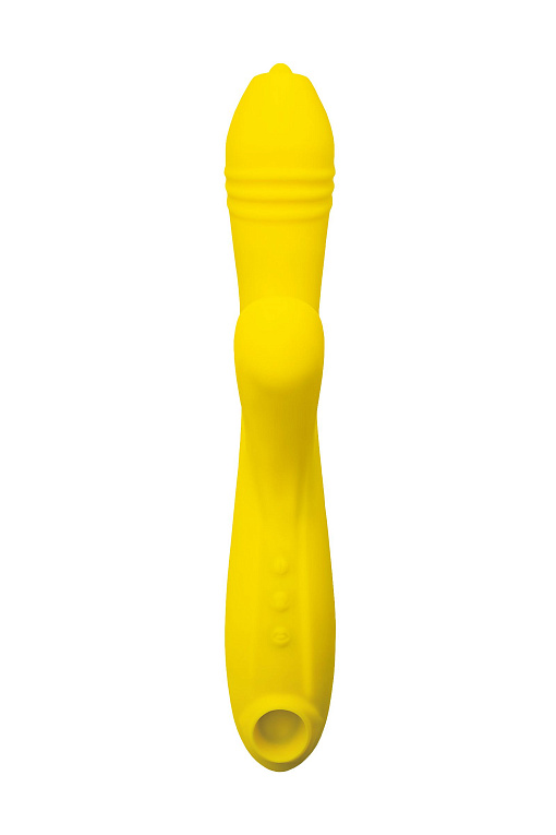 Желтый двусторонний вибратор Mia - 22 см. от Intimcat