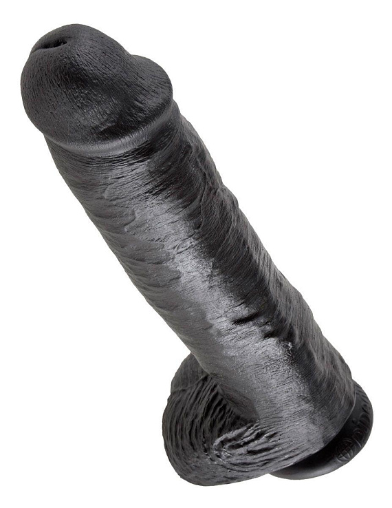 Черный фаллоимитатор-гигант на присоске - 28 см. Pipedream