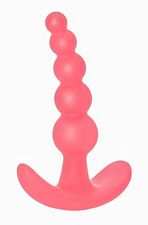Розовая анальная пробка Bubbles Anal Plug - 11,5 см. - силикон