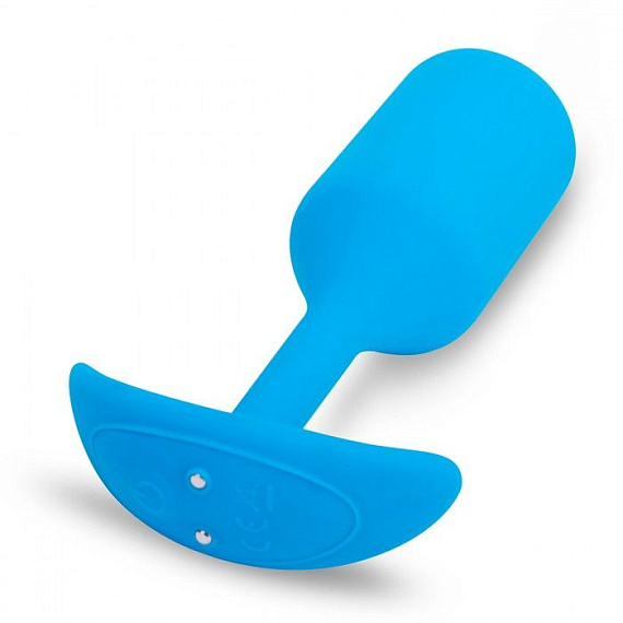 Голубая вибропробка для ношения B-vibe Snug Plug 3 - 12,4 см. от Intimcat