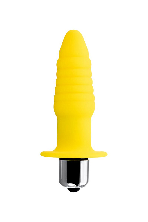 Желтая анальная вибровтулка Lancy - 11 см. от Intimcat