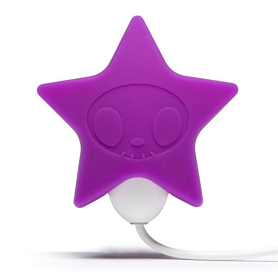 Фиолетовый клиторальный стимулятор-звезда SILICONE PINK STAR CLITORAL VIBRATOR 