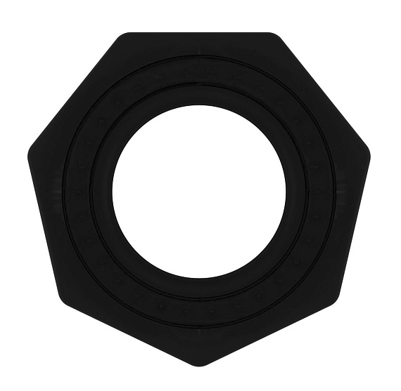 Чёрное эрекционное кольцо No.43 Cockring - термопластичный эластомер (TPE)