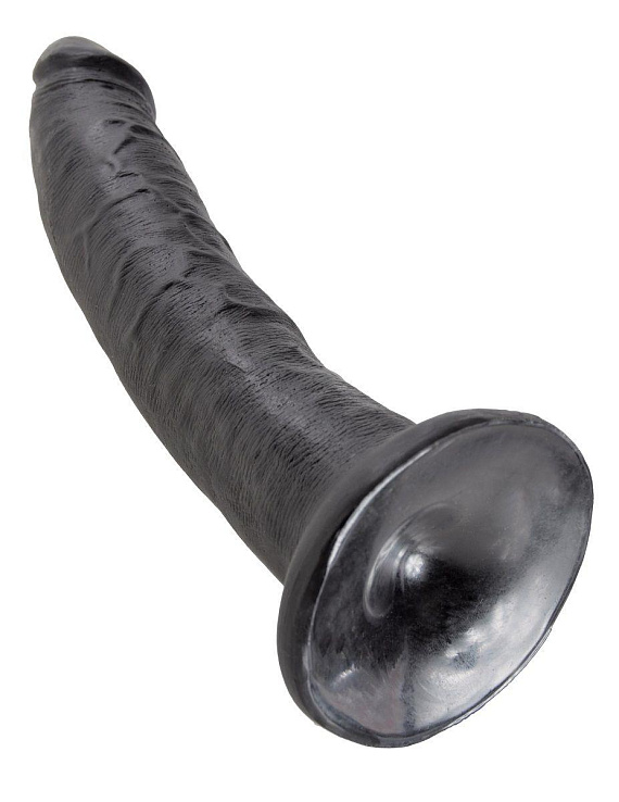 Чёрный фаллоимитатор с присоской 7  Cock - 17,8 см. от Intimcat