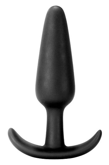 Чёрная анальная втулка The Cork Medium - 12,4 см.