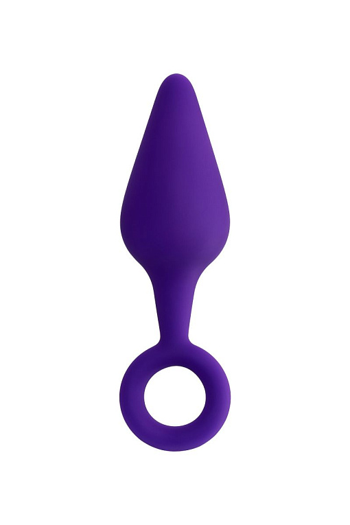 Фиолетовая анальная втулка Bung с петелькой - 11,5 см. от Intimcat