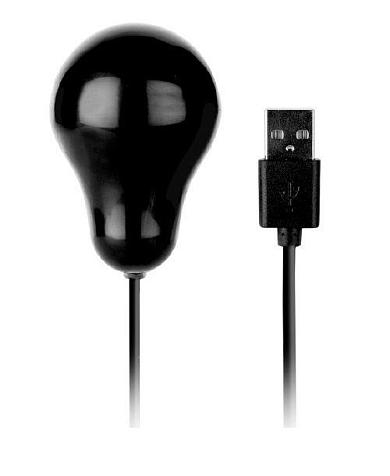 Чёрный вибростимулятор с питанием от USB-порта LET US-B BULLET EXTRA LARGE BLACK