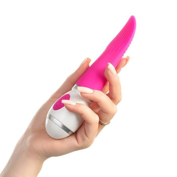 Ярко-розовый вибратор-язык Tongue Lick - 16,5 см. - фото 5