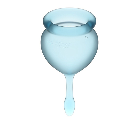 Набор голубых менструальных чаш Feel good Menstrual Cup - силикон