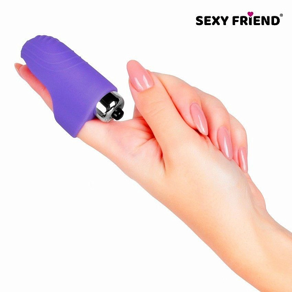 Фиолетовая вибронасадка на палец - фото 5