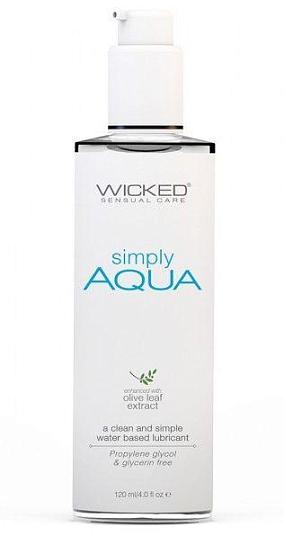 Легкий лубрикант на водной основе Wicked Simply AQUA - 120 мл.