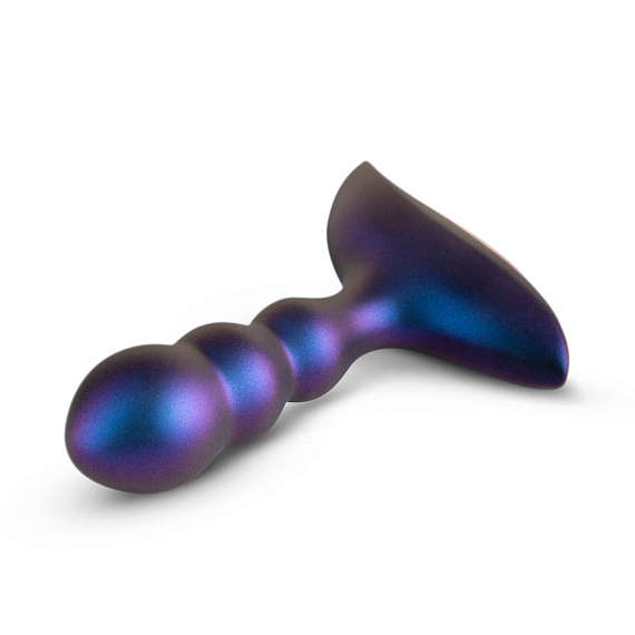 Фиолетовый анальный вибростимулятор Interstellar с пультом - 12,1 см. - анодированный пластик, силикон