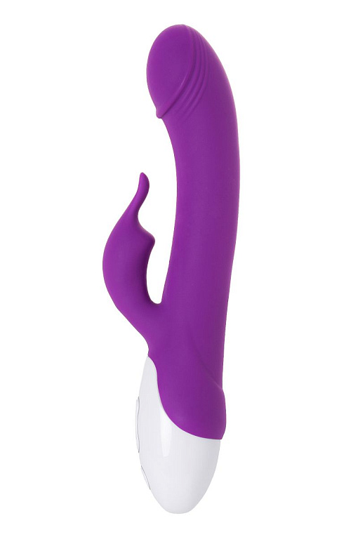 Фиолетовый вибратор LOVEMOMENT с подогревом - 21,5 см. 
