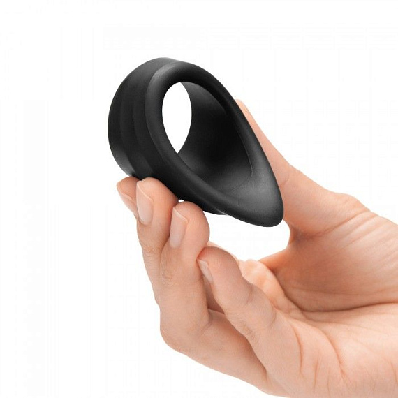 Черное эрекционное кольцо Mojo Molto - силикон