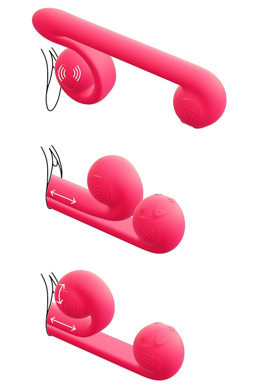 Уникальный розовый вибромассажер-улитка для двойной стимуляции Snail Vibe от Intimcat