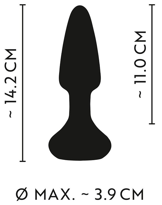 Черная анальная вибровтулка Remote Controlled Butt Plug - 14,2 см. - фото 8