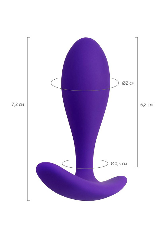 Фиолетовая удлиненная анальная втулка  - 7,2 см. - фото 8