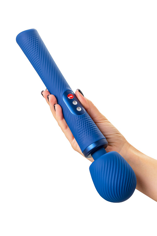 Синий вибромассажер Vim Vibrating Wand - 31,3 см. - фото 9