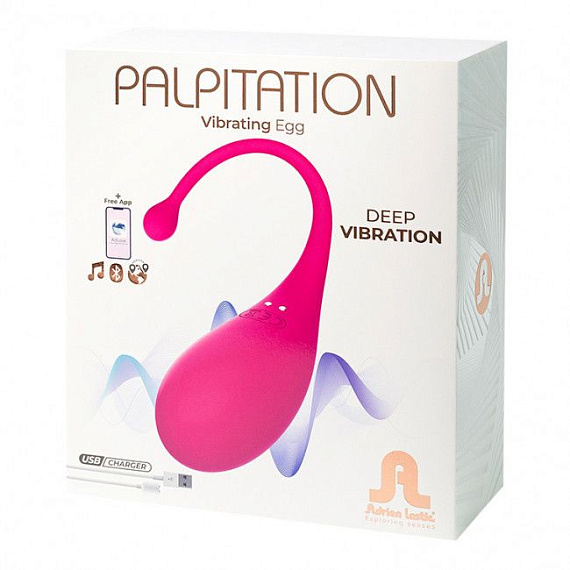 Ярко-розовый вибростимулятор-яйцо Palpitation - силикон