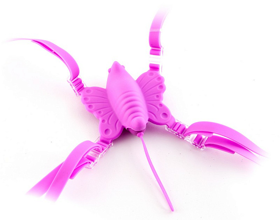 Розовая силиконовая бабочка Venus Butterfly с радиоуправлением - силикон