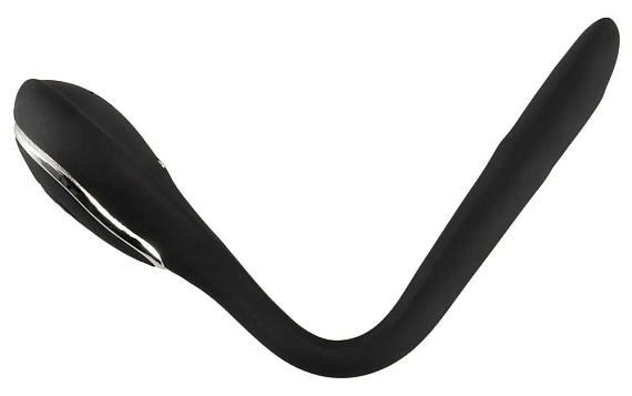 Черный гибкий уретральный стимулятор с вибрацией Vibrating Bendable Dilator - 13,5 см. от Intimcat