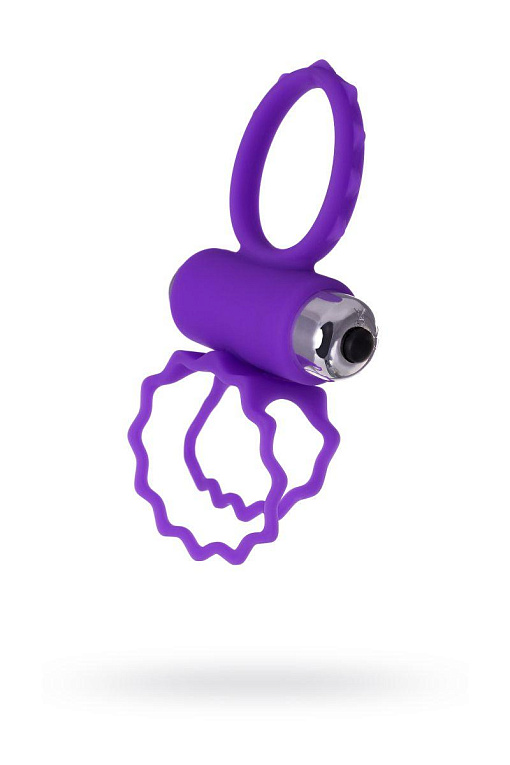 Фиолетовое эрекционное виброкольцо BOB - силикон