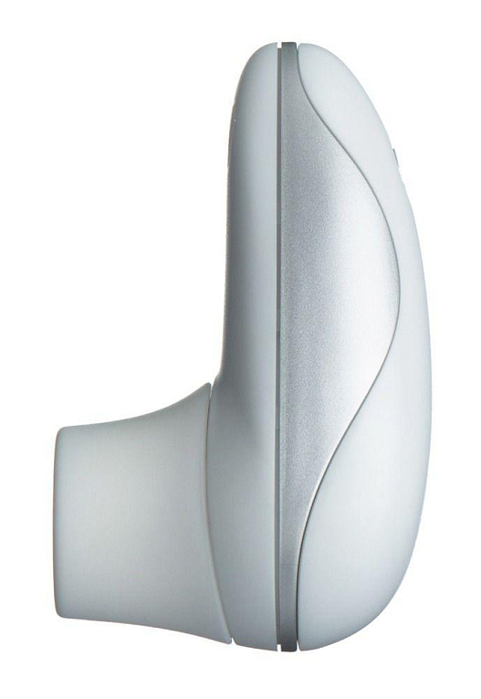 Бело-серебристый вакуумный стимулятор клитора Womanizer Starlet - анодированный пластик, силикон