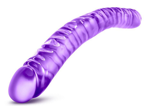 Фиолетовый двусторонний фаллоимитатор 18 inch Double Dildo - 45 см. от Intimcat